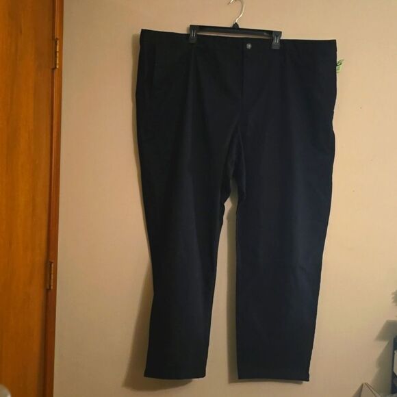 New Old Navy Men's 52x32 Black Athletic Fit Flex Cotton Blend‎ Khaki Pants - Picture 1 of 6